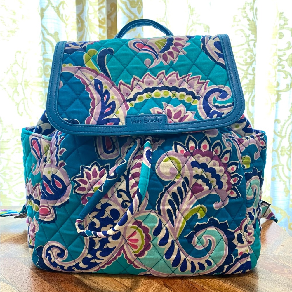 Vera Bradley Waikiki Paisley Blue Backpack